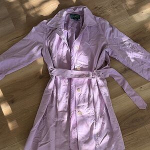 Lauren Ralph Lauren Lavender Belted Coat